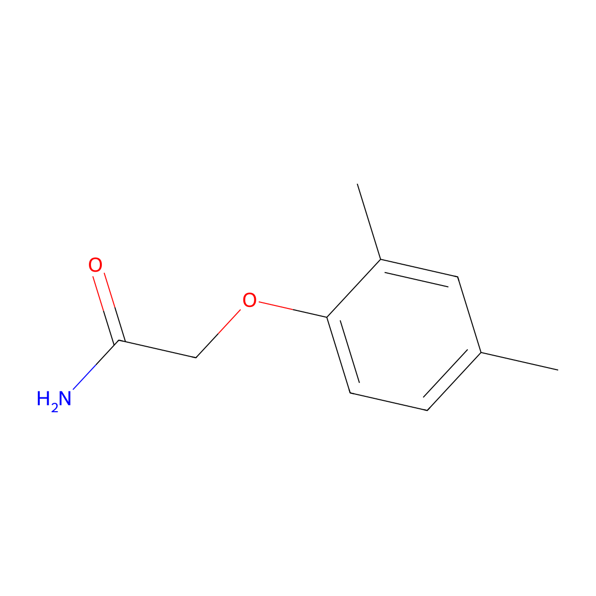 2-(2,4-Dimethylphenoxy)acetamide molecular structure, CAS 35368-59-3