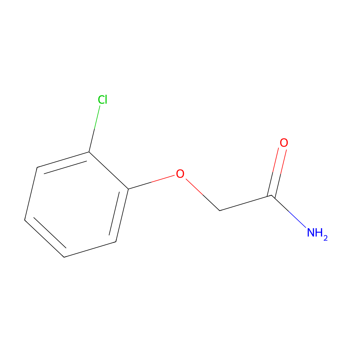 2-(2-Chlorophenoxy)acetamide molecular structure, CAS 35368-68-4