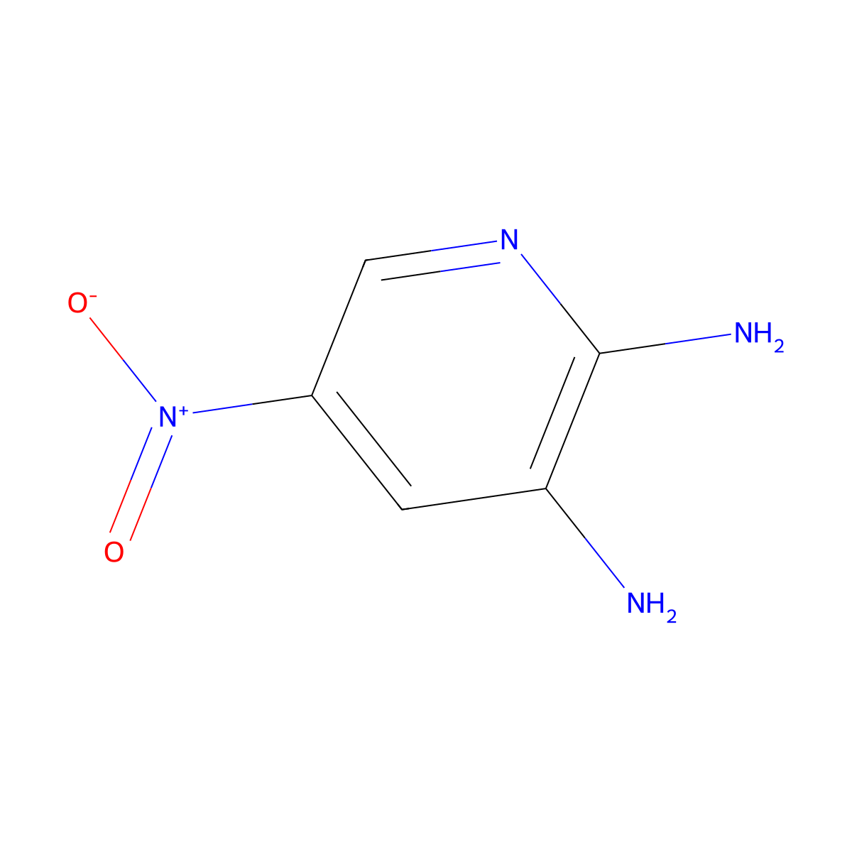 5-Nitropyridine-2,3-diamine molecular structure, CAS 3537-14-2