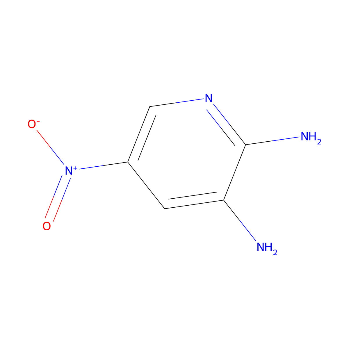 5-Nitropyridine-2,3-diamine molecular structure, CAS 3537-14-2