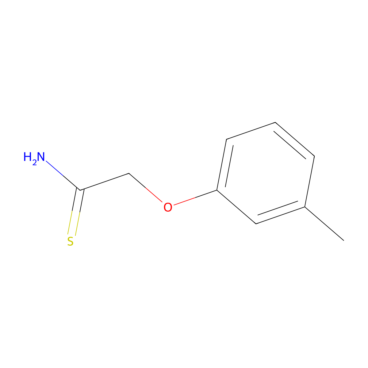 2-(m-Tolyloxy)ethanethioamide molecular structure, CAS 35370-82-2