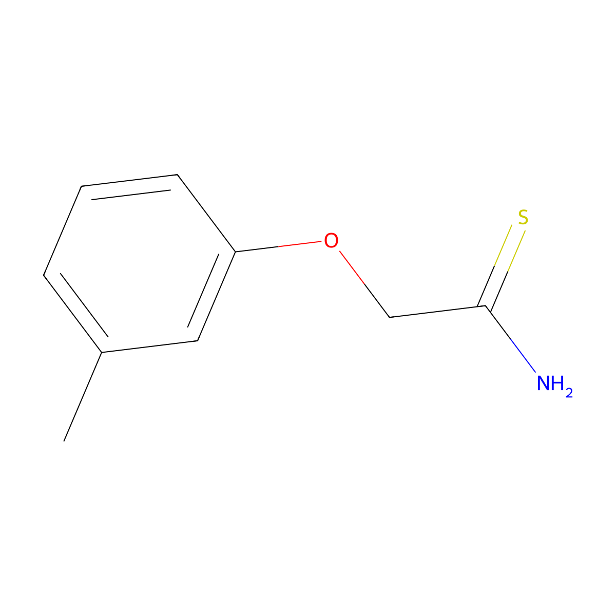 2-(m-Tolyloxy)ethanethioamide molecular structure, CAS 35370-82-2