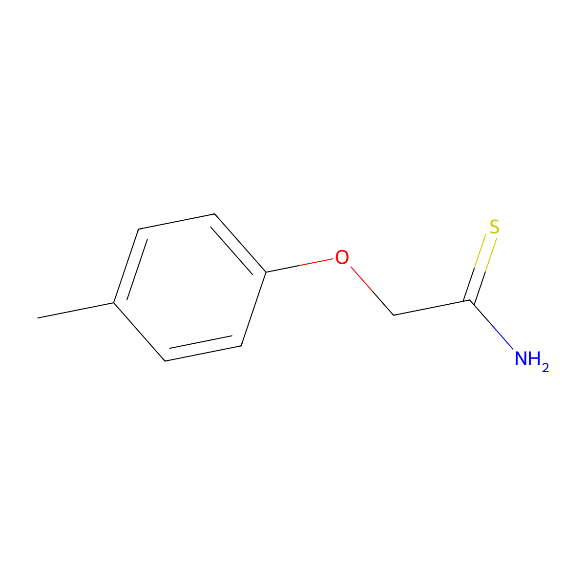 2-(4-Methylphenoxy)ethanethioamide molecular structure, CAS 35370-83-3