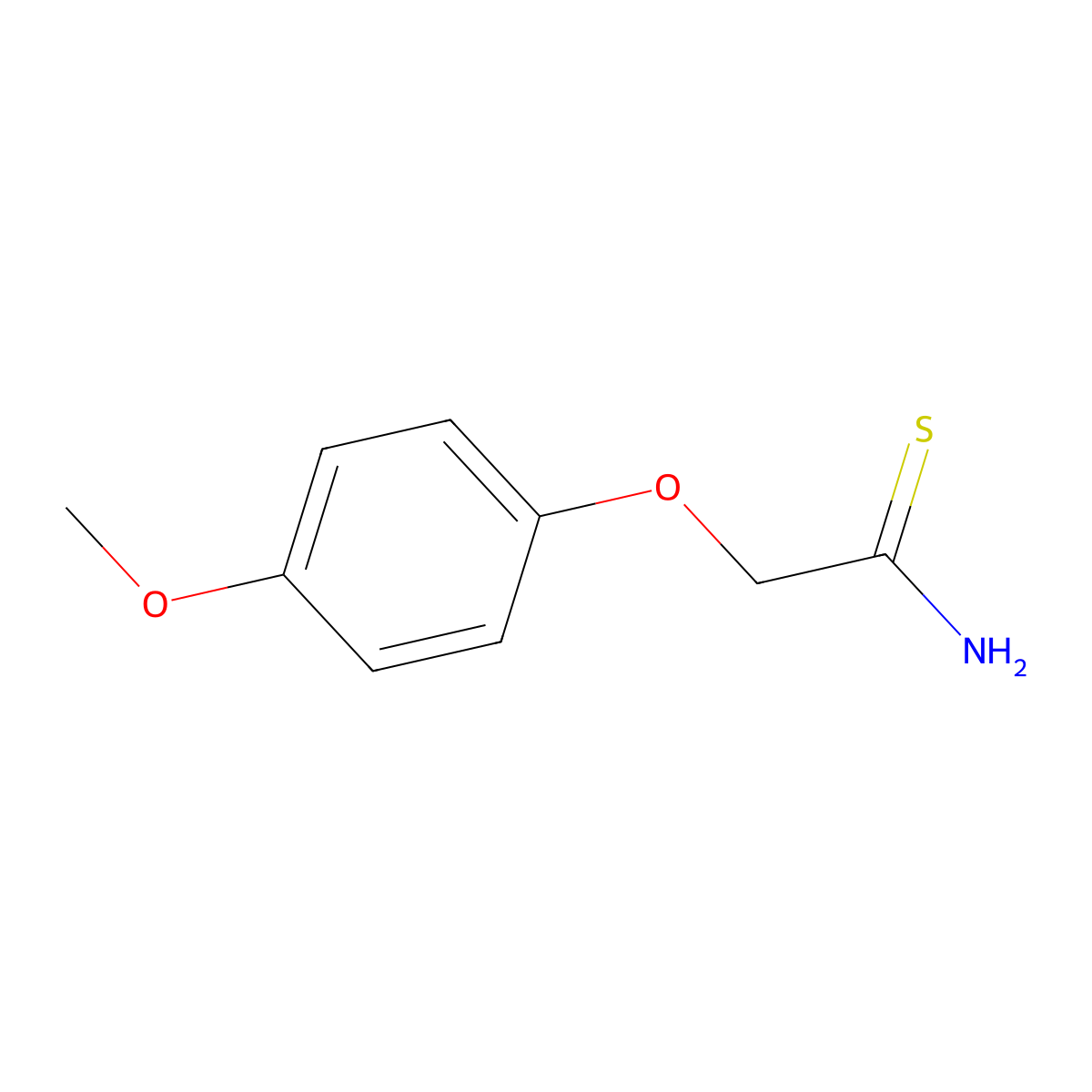 2-(4-Methoxyphenoxy)ethanethioamide molecular structure, CAS 35370-92-4