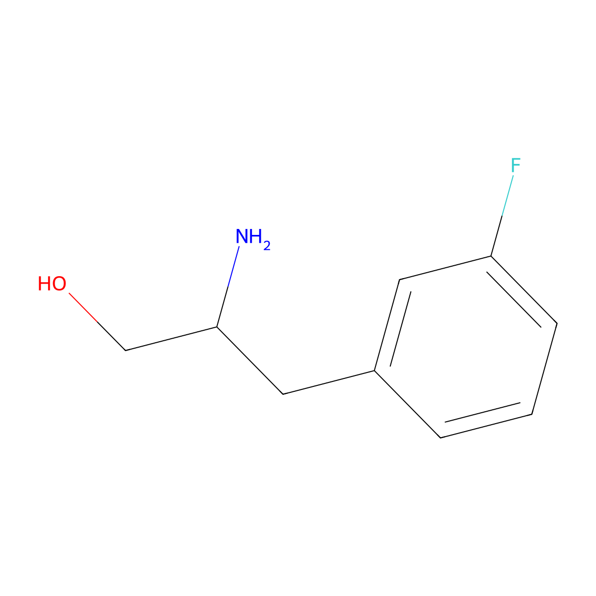 2-Amino-3-(3-fluorophenyl)propan-1-ol molecular structure, CAS 35373-68-3