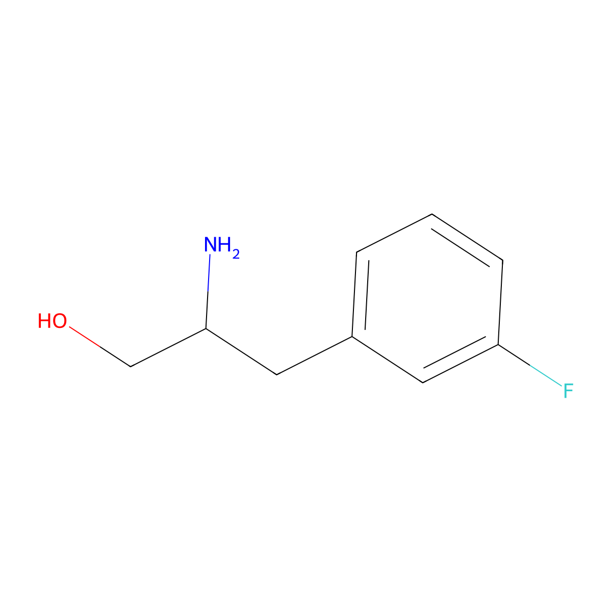 2-Amino-3-(3-fluorophenyl)propan-1-ol molecular structure, CAS 35373-68-3