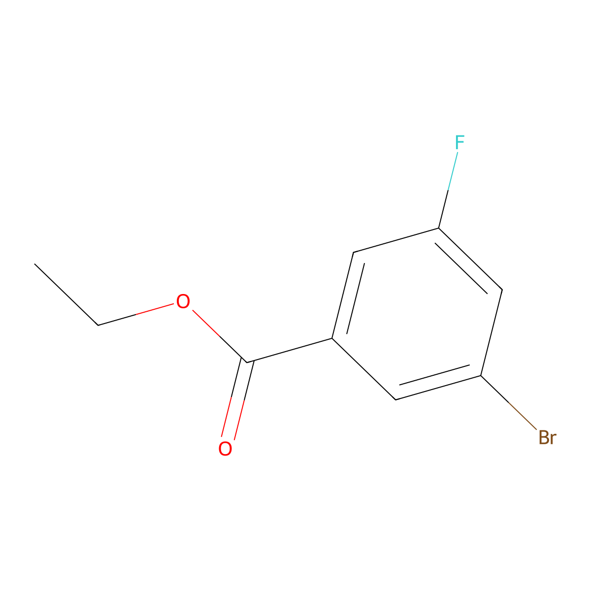 Ethyl 3-Bromo-5-fluorobenzoate molecular structure, CAS 353743-43-8