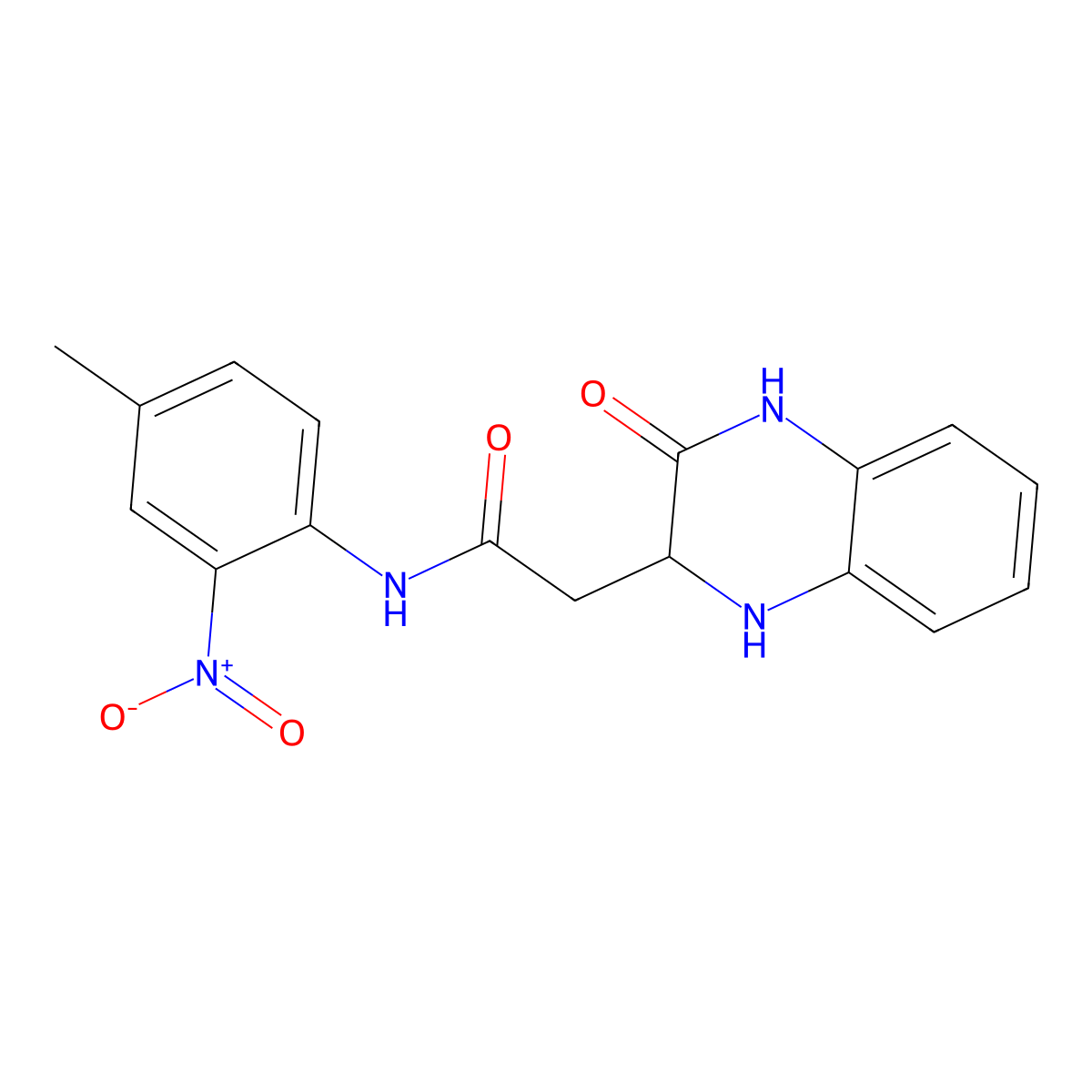 N-(4-methyl-2-nitrophenyl)-2-(3-oxo-1,2,3,4-tetrahydroquinoxalin-2-yl)acetamide molecular structure, CAS 353744-72-6