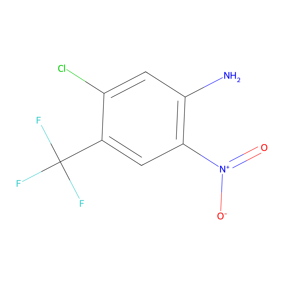 5-Chloro-2-nitro-4-(trifluoromethyl)aniline molecular structure, CAS 35375-74-7