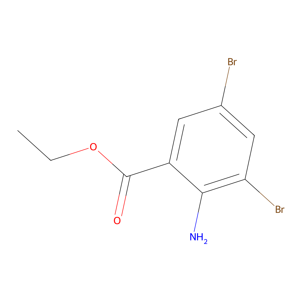 Ethyl 2-Amino-3,5-dibromobenzoate molecular structure, CAS 353754-49-1