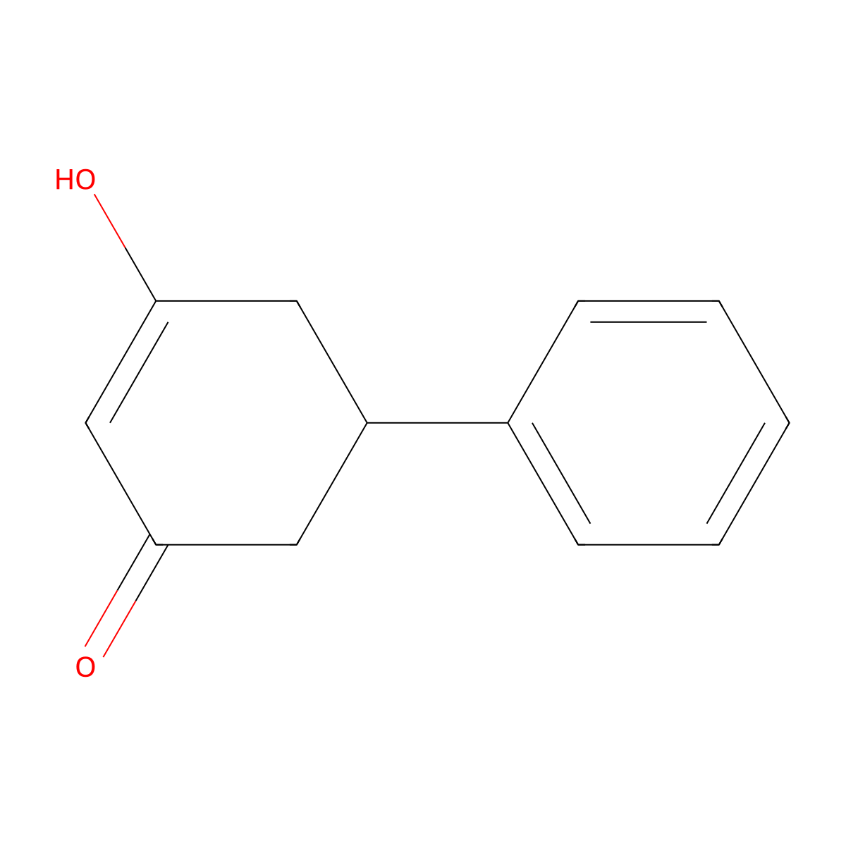 3-Hydroxy-5-phenylcyclohex-2-en-1-one molecular structure, CAS 35376-44-4