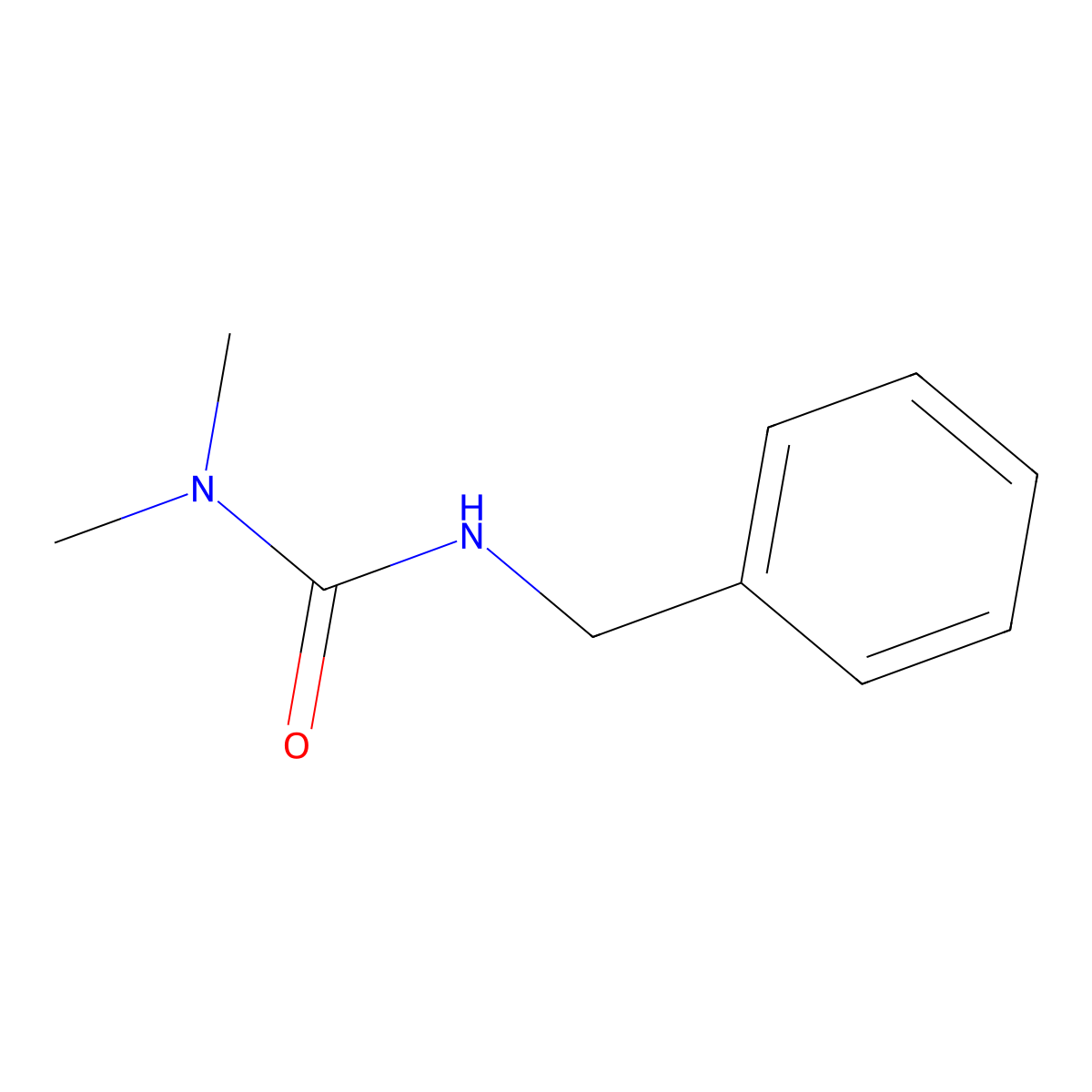 Benzyldimethylurea molecular structure, CAS 35376-72-8