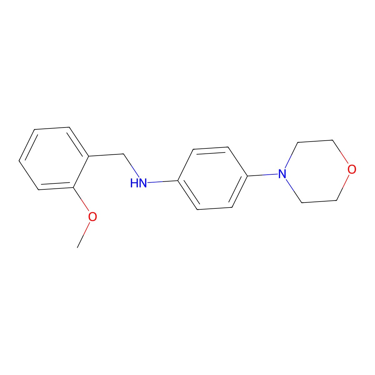 N-(2-methoxybenzyl)-4-(morpholin-4-yl)aniline molecular structure, CAS 353760-63-1