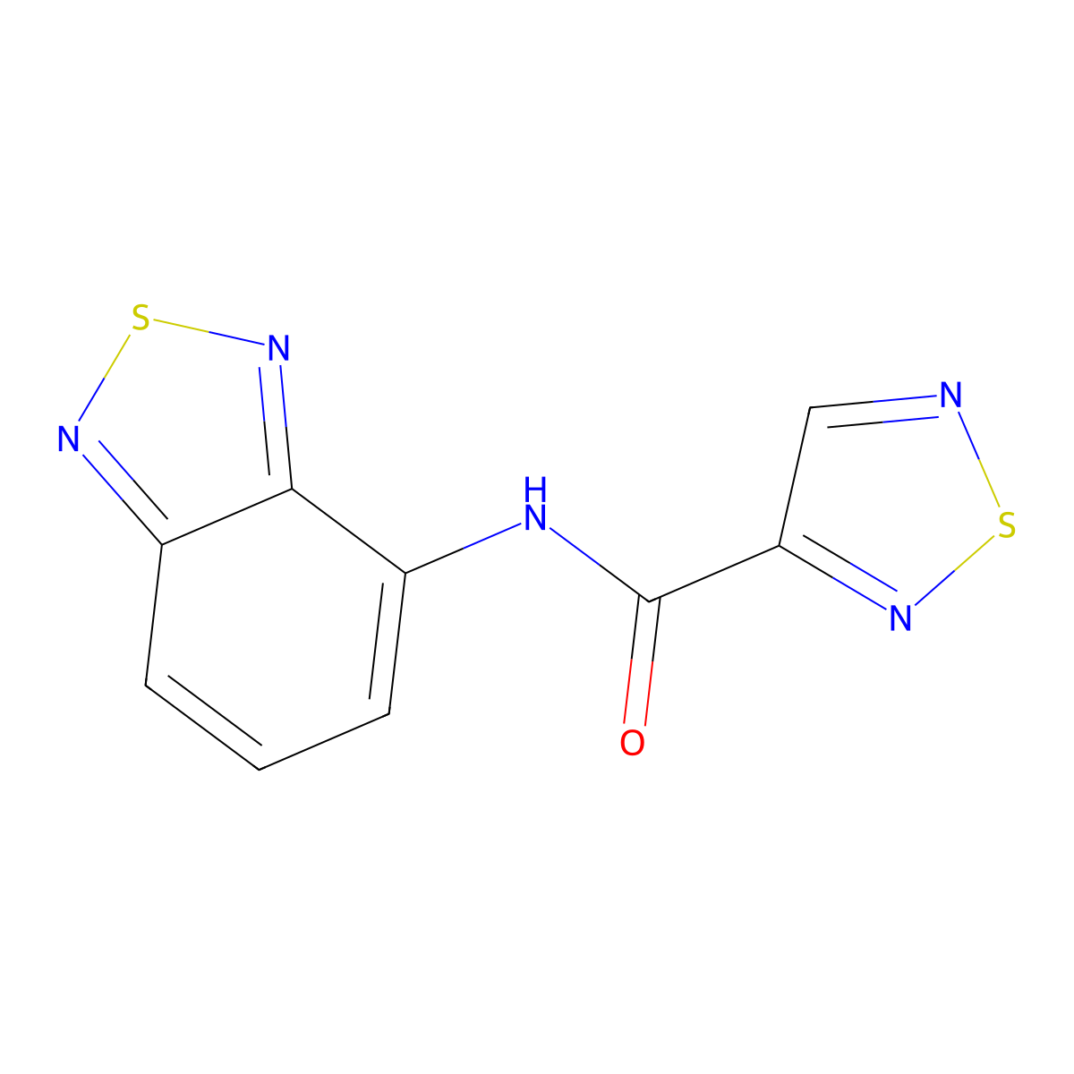 N-2,1,3-Benzothiadiazol-4-yl-1,2,5-thiadiazole-3-carboxamide molecular structure, CAS 353761-04-3
