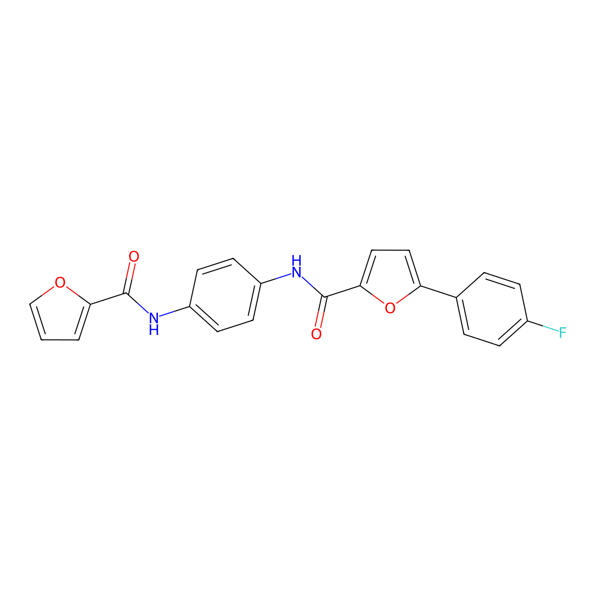 5-(4-fluorophenyl)-N-[4-(furan-2-carbonylamino)phenyl]furan-2-carboxamide molecular structure, CAS 353761-22-5
