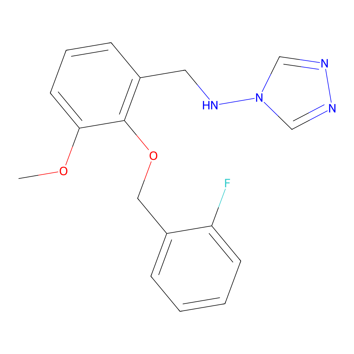 N-{2-[(2-fluorobenzyl)oxy]-3-methoxybenzyl}-N-(4H-1,2,4-triazol-4-yl)amine molecular structure, CAS 353761-45-2