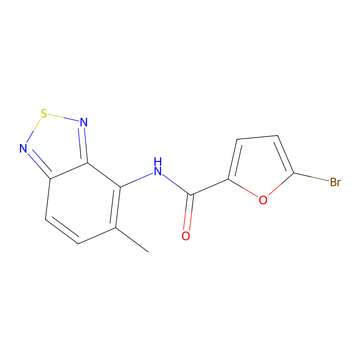 5-bromo-N-(5-methyl-2,1,3-benzothiadiazol-4-yl)furan-2-carboxamide molecular structure, CAS 353761-52-1