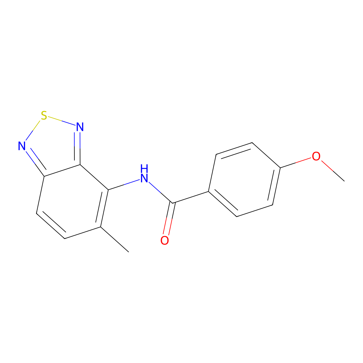 4-methoxy-N-(5-methyl-2,1,3-benzothiadiazol-4-yl)benzamide molecular structure, CAS 353761-55-4