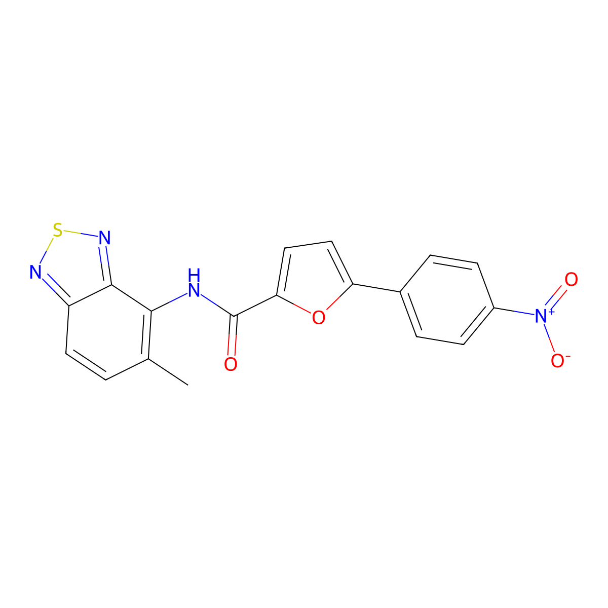 N-(5-methyl-2,1,3-benzothiadiazol-4-yl)-5-(4-nitrophenyl)furan-2-carboxamide molecular structure, CAS 353761-58-7