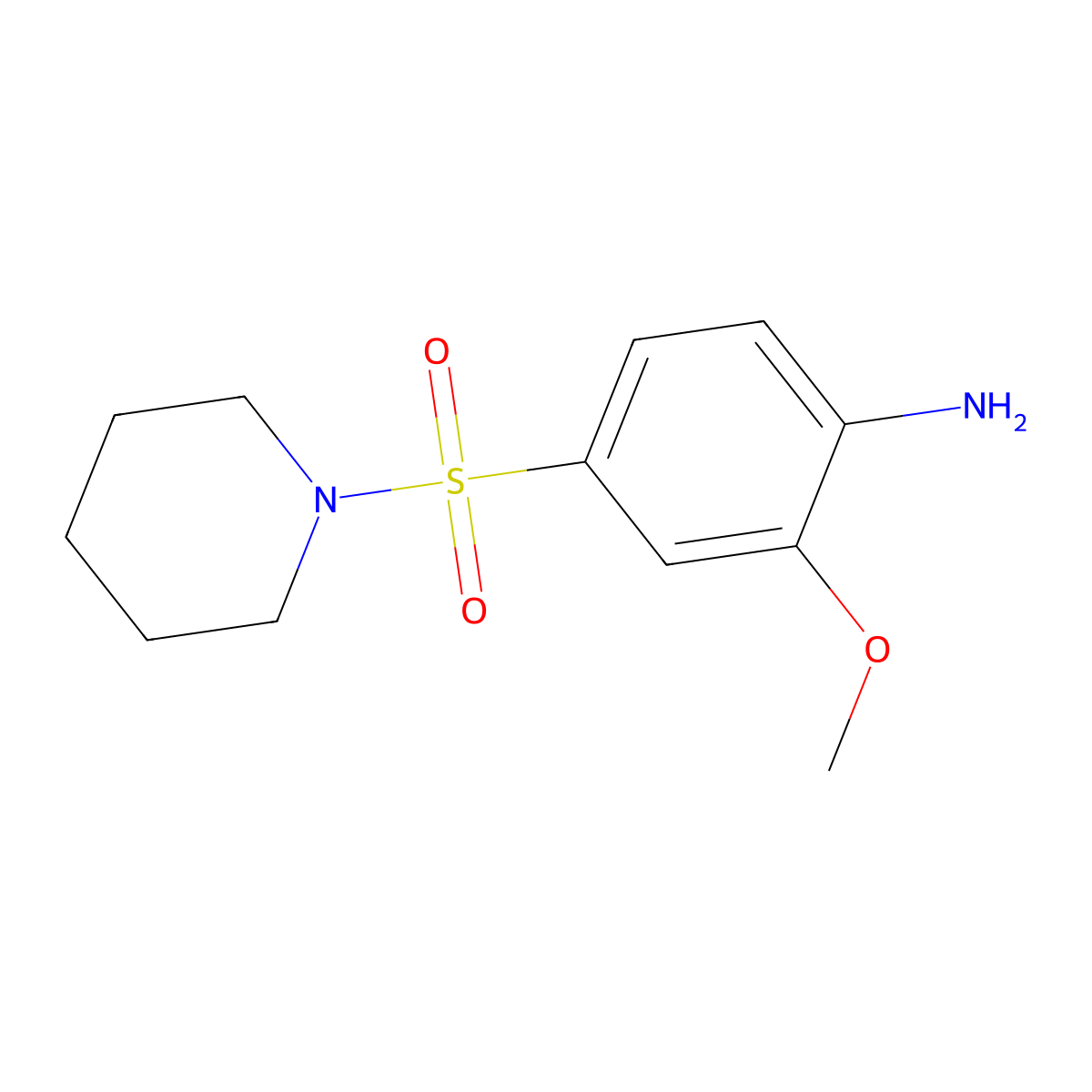 2-Methoxy-4-(1-piperidinylsulfonyl)aniline molecular structure, CAS 353762-03-5