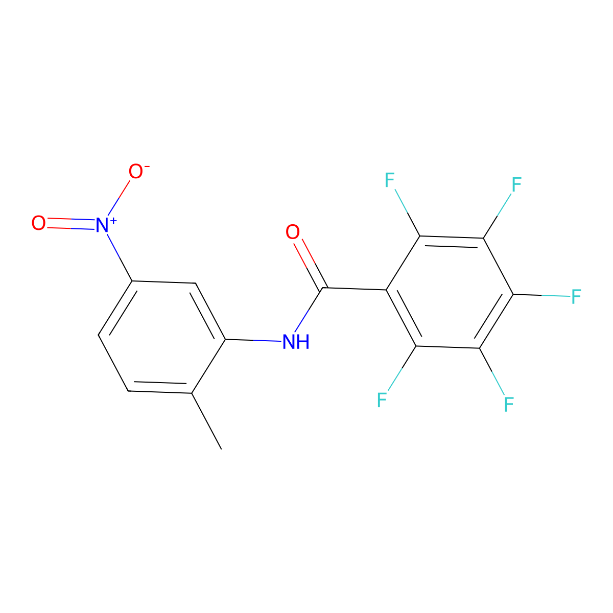 2,3,4,5,6-pentafluoro-N-(2-methyl-5-nitrophenyl)benzamide molecular structure, CAS 353764-72-4