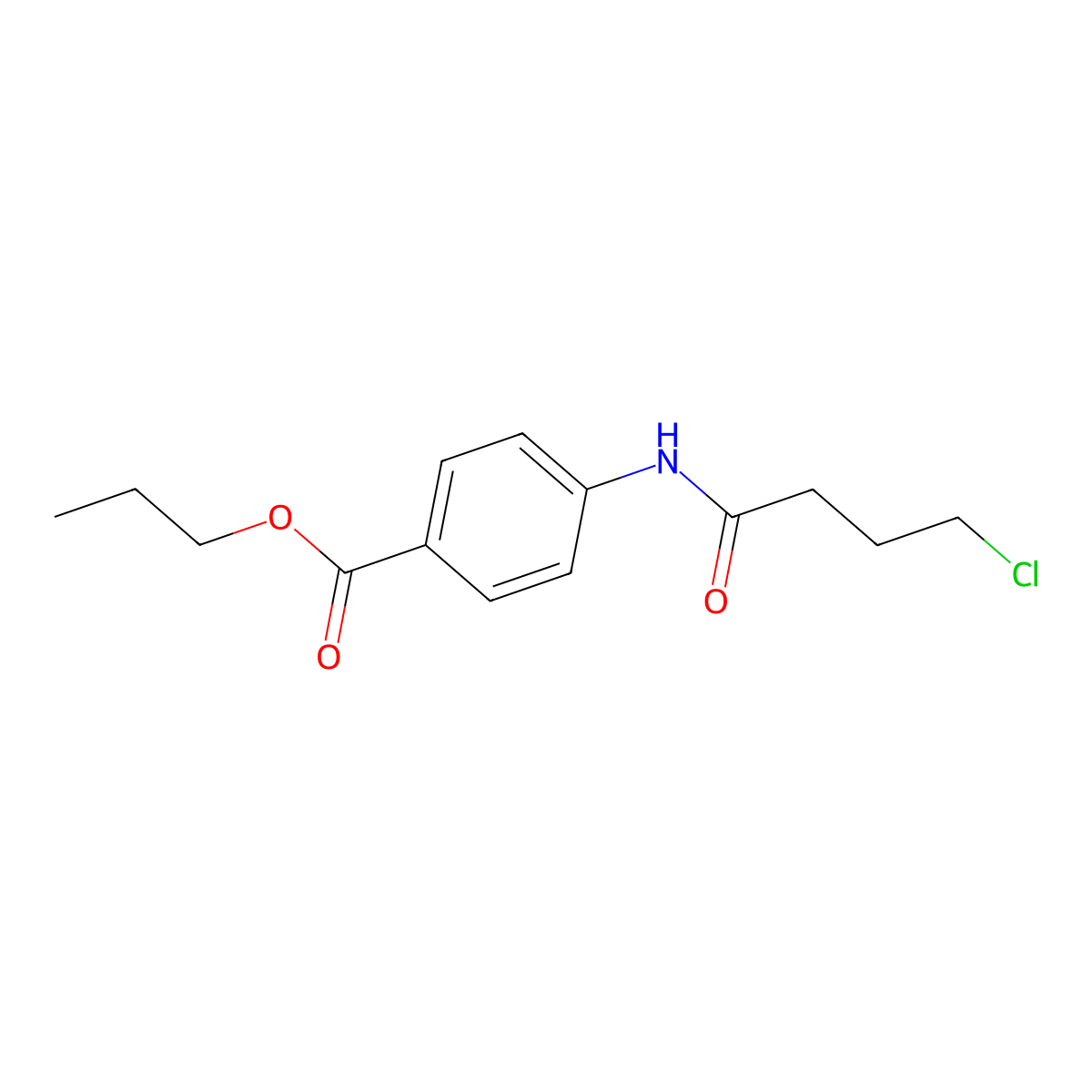 Propyl 4-[(4-chlorobutanoyl)amino]benzoate molecular structure, CAS 353764-87-1