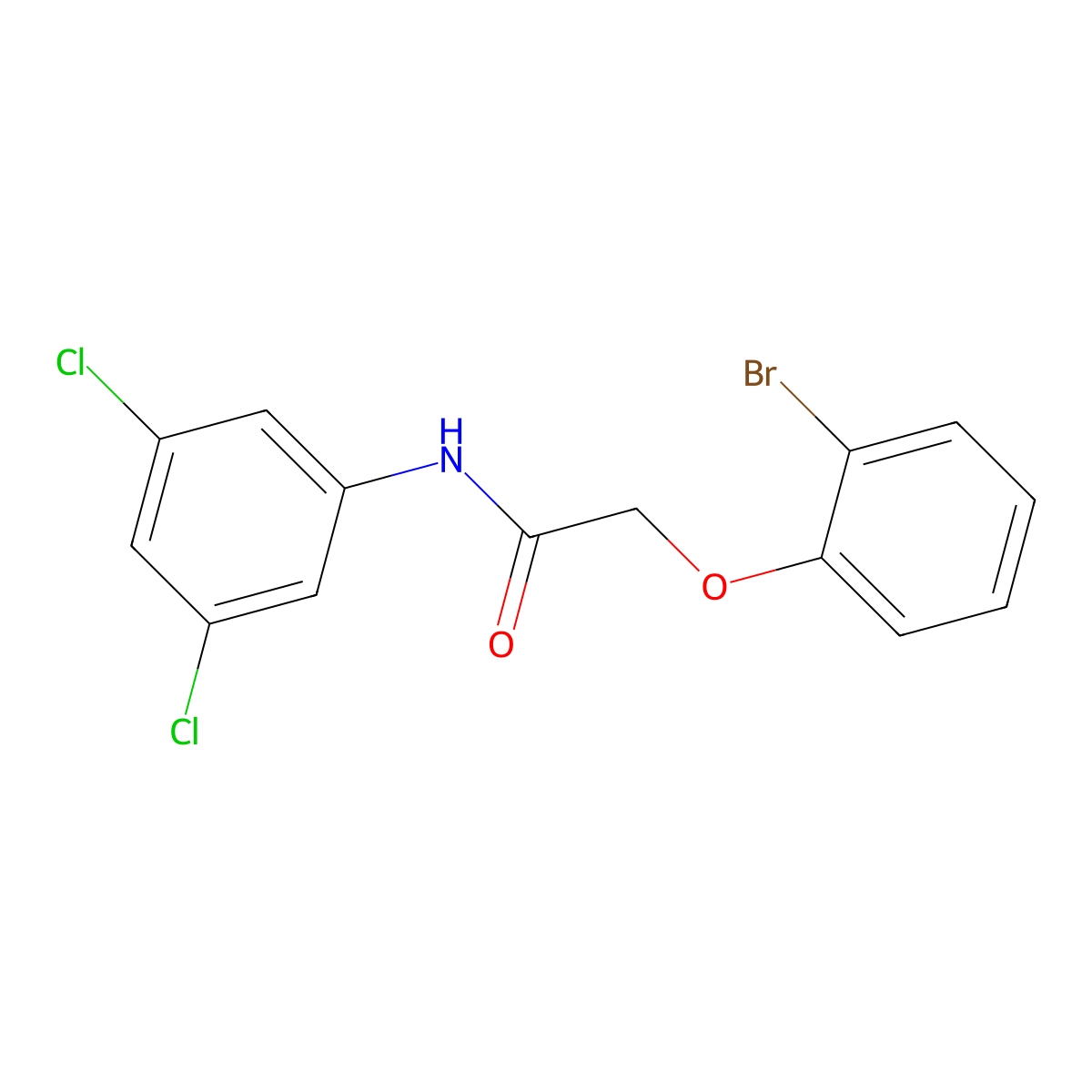 2-(2-bromophenoxy)-N-(3,5-dichlorophenyl)acetamide molecular structure, CAS 353764-91-7
