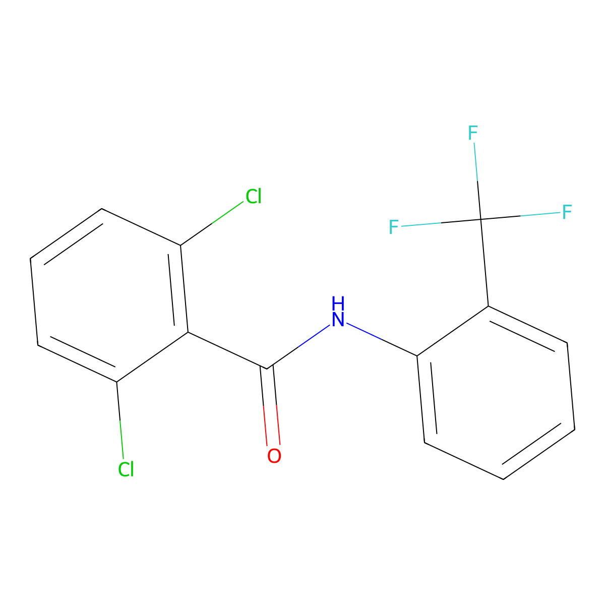 2,6-dichloro-N-[2-(trifluoromethyl)phenyl]benzamide molecular structure, CAS 353764-98-4