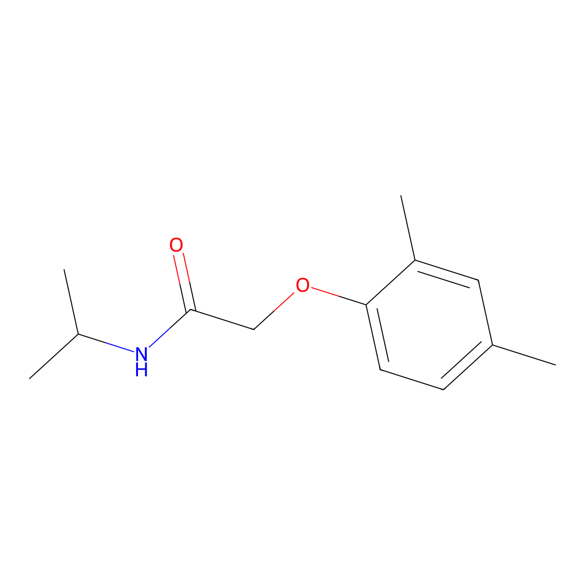 2-(2,4-dimethylphenoxy)-N-propan-2-ylacetamide molecular structure, CAS 353766-18-4