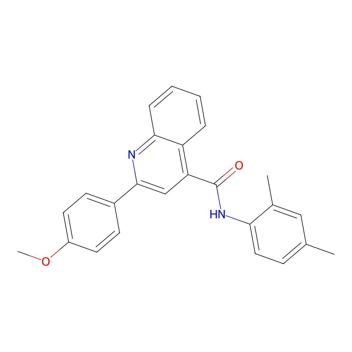 N-(2,4-dimethylphenyl)-2-(4-methoxyphenyl)-4-quinolinecarboxamide molecular structure, CAS 353766-51-5