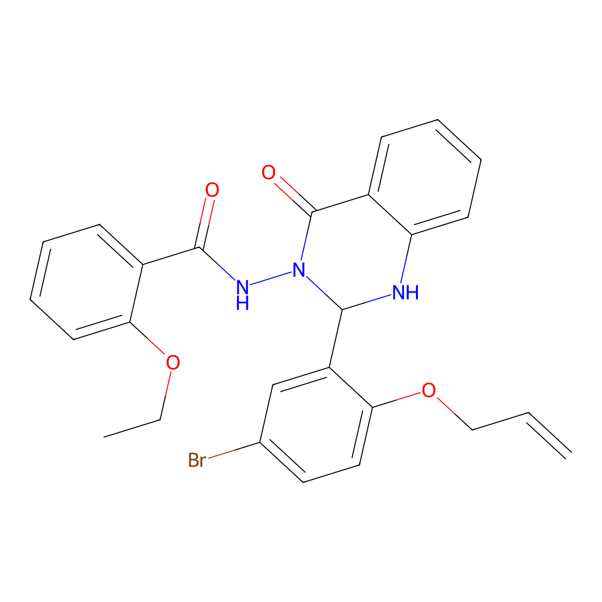 N-[2-(5-bromo-2-prop-2-enoxyphenyl)-4-oxo-1,2-dihydroquinazolin-3-yl]-2-ethoxybenzamide molecular structure, CAS 353766-68-4