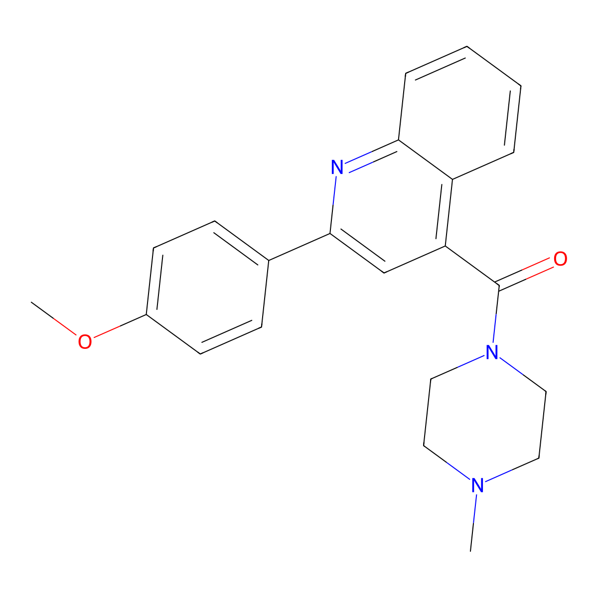 2-(4-Methoxyphenyl)-4-[(4-methyl-1-piperazinyl)carbonyl]quinoline molecular structure, CAS 353767-17-6