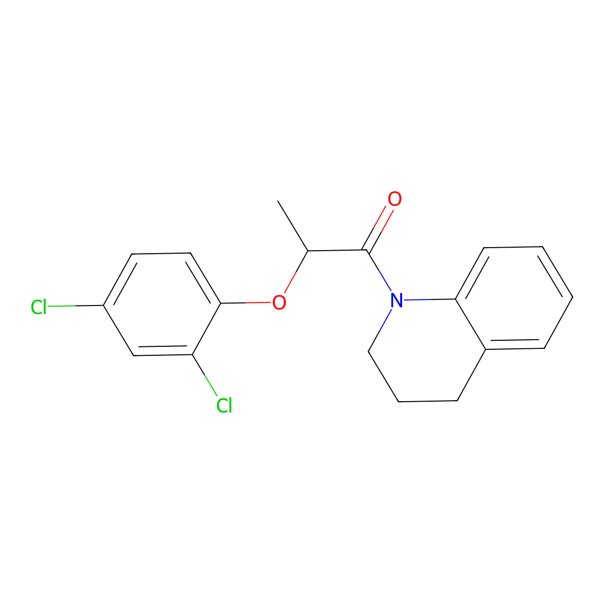 1-[2-(2,4-Dichlorophenoxy)propanoyl]-1,2,3,4-tetrahydroquinoline molecular structure, CAS 353768-42-0