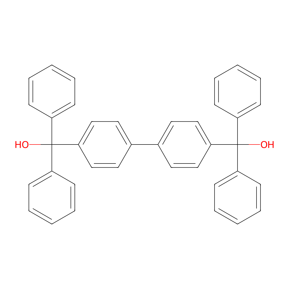 [4-[4-[Hydroxy(diphenyl)methyl]phenyl]phenyl]-diphenylmethanol molecular structure, CAS 35377-93-6