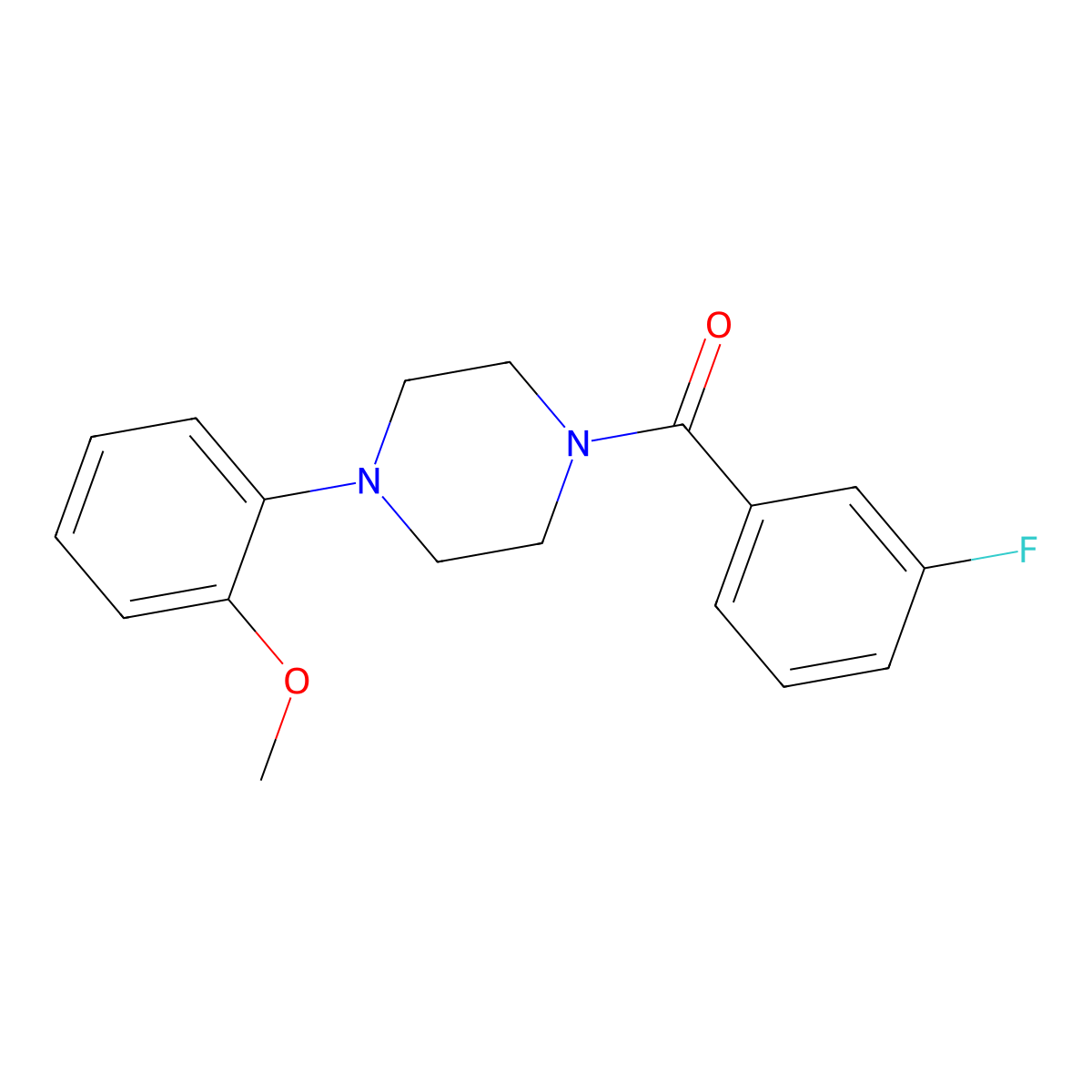 1-(3-Fluorobenzoyl)-4-(2-methoxyphenyl)piperazine molecular structure, CAS 353770-17-9