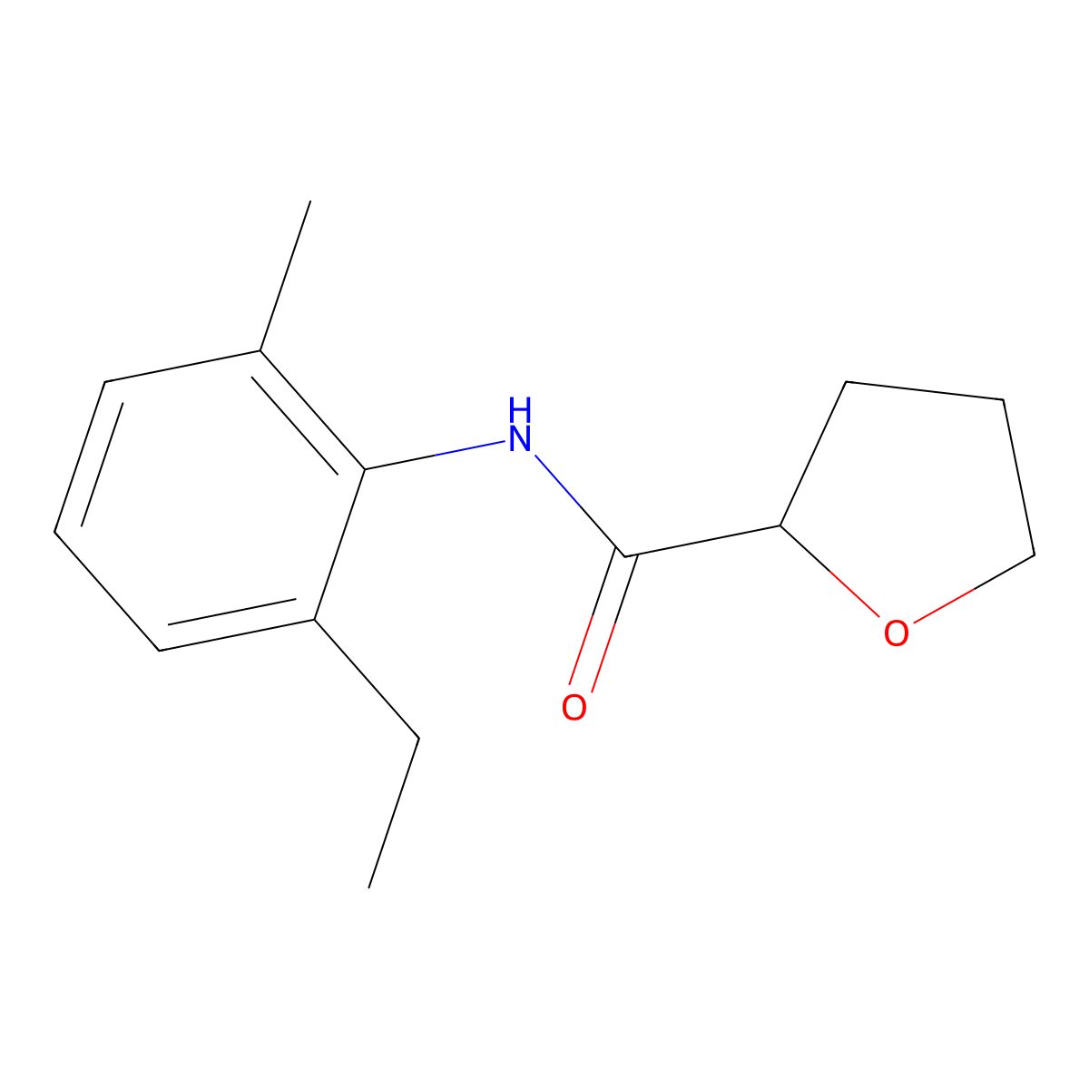 N-(2-ethyl-6-methylphenyl)tetrahydro-2-furancarboxamide molecular structure, CAS 353770-33-9