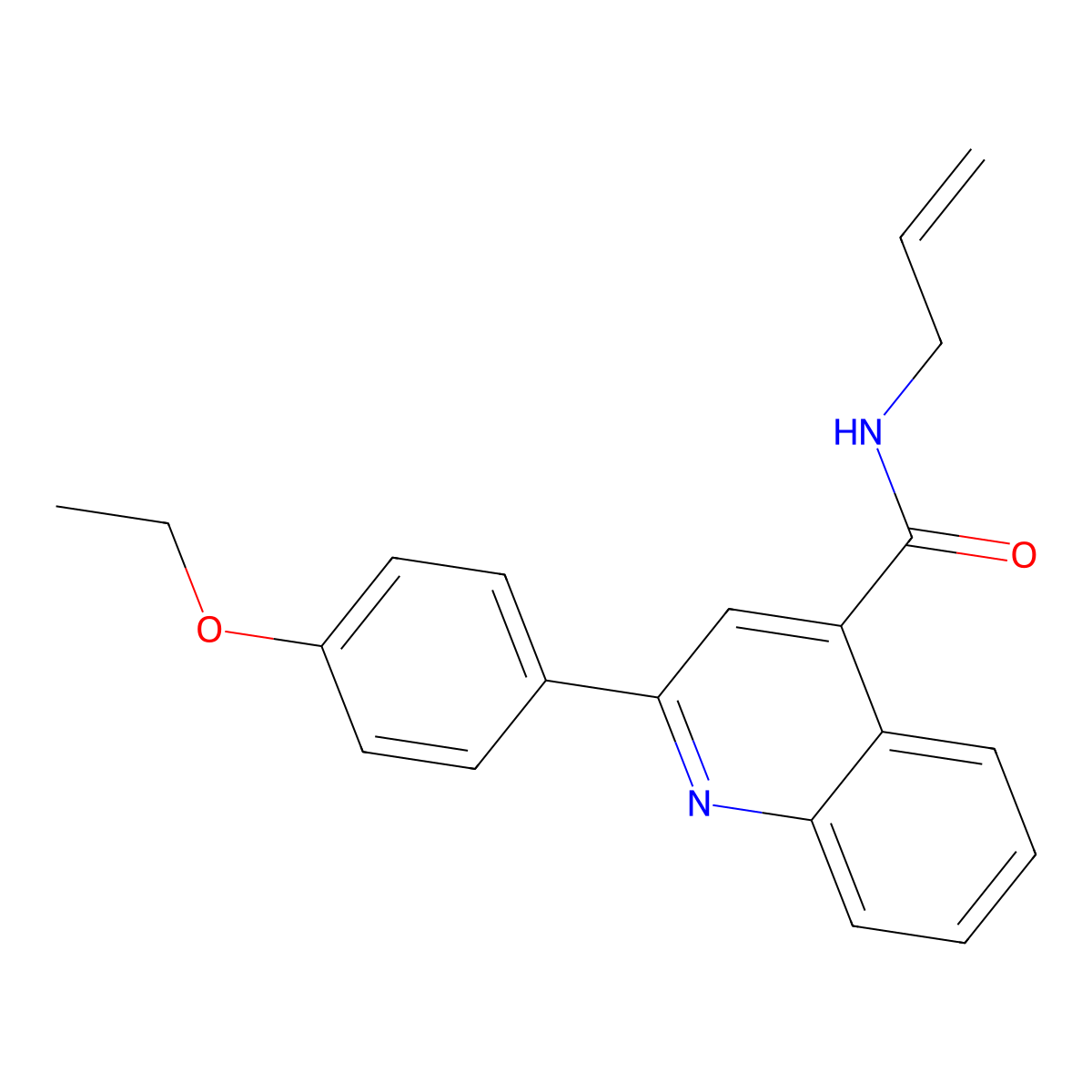 N-allyl-2-(4-ethoxyphenyl)-4-quinolinecarboxamide molecular structure, CAS 353770-37-3