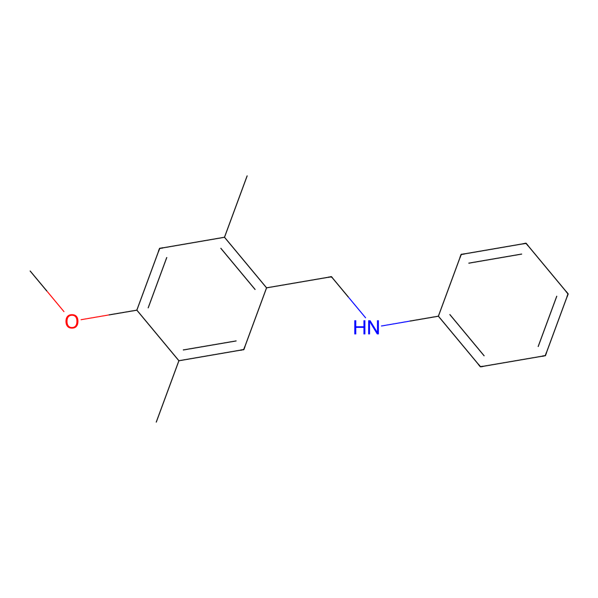 N-[(4-methoxy-2,5-dimethylphenyl)methyl]aniline molecular structure, CAS 353772-34-6