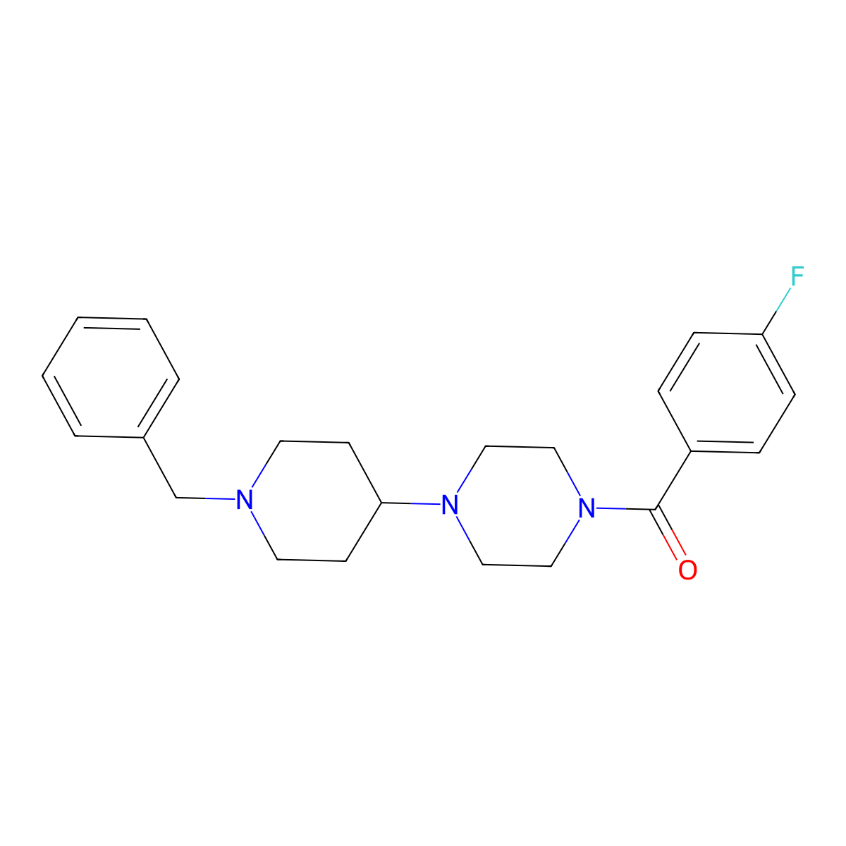 [4-(1-Benzylpiperidin-4-yl)piperazin-1-yl]-(4-fluorophenyl)methanone molecular structure, CAS 353772-40-4