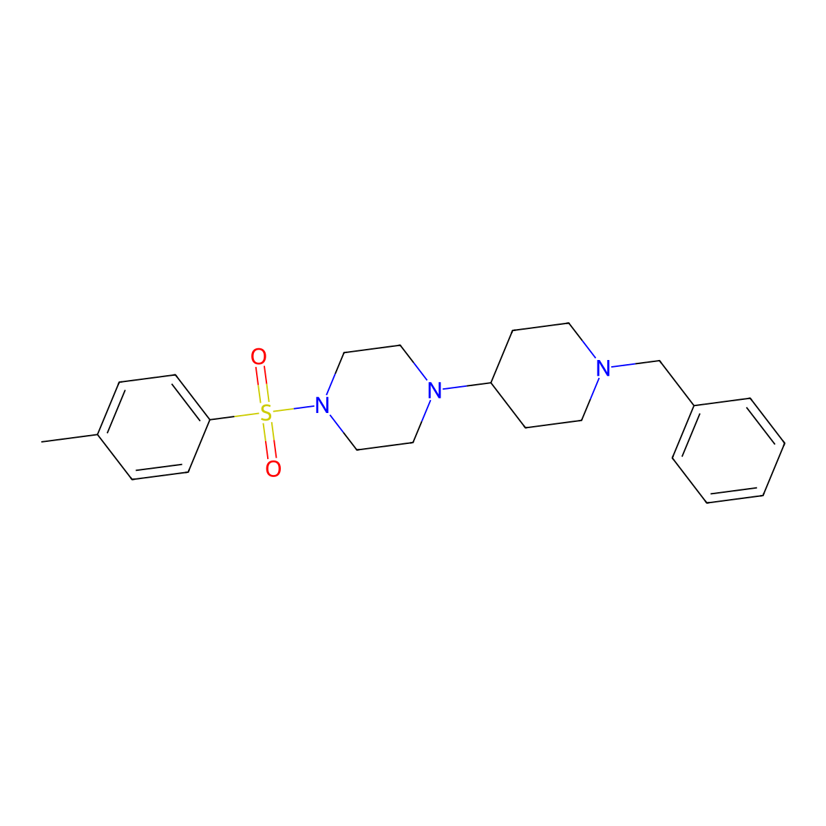 1-(1-Benzylpiperidin-4-yl)-4-(4-methylphenyl)sulfonylpiperazine molecular structure, CAS 353772-49-3