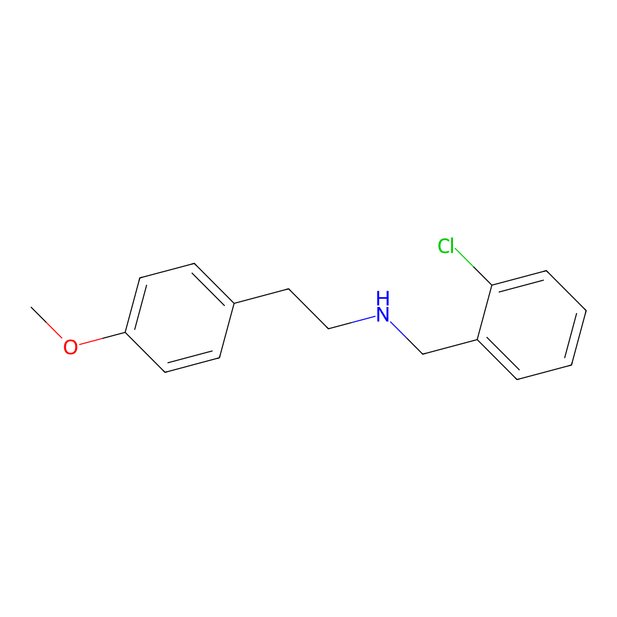 (2-Chlorobenzyl)[2-(4-methoxyphenyl)ethyl]amine molecular structure, CAS 353772-55-1