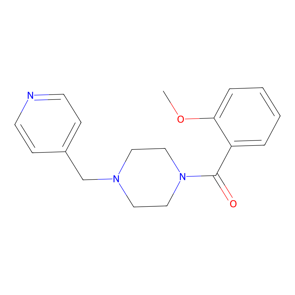 (2-Methoxyphenyl)-[4-(pyridin-4-ylmethyl)piperazin-1-yl]methanone molecular structure, CAS 353772-87-9