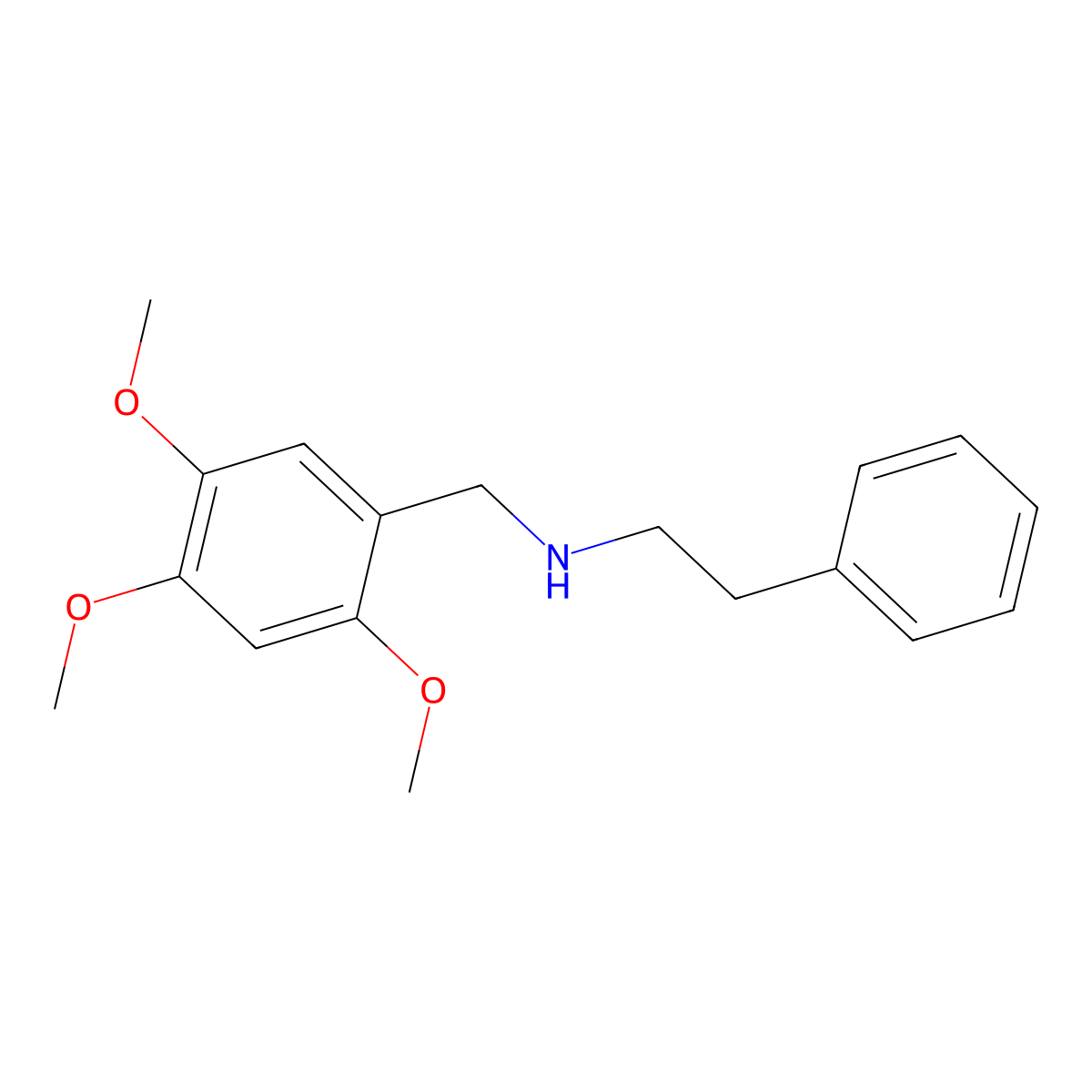2-phenyl-N-[(2,4,5-trimethoxyphenyl)methyl]ethanamine molecular structure, CAS 353773-25-8