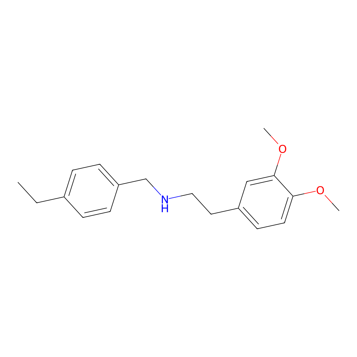 2-(3,4-dimethoxyphenyl)-N-(4-ethylbenzyl)ethanamine molecular structure, CAS 353773-29-2