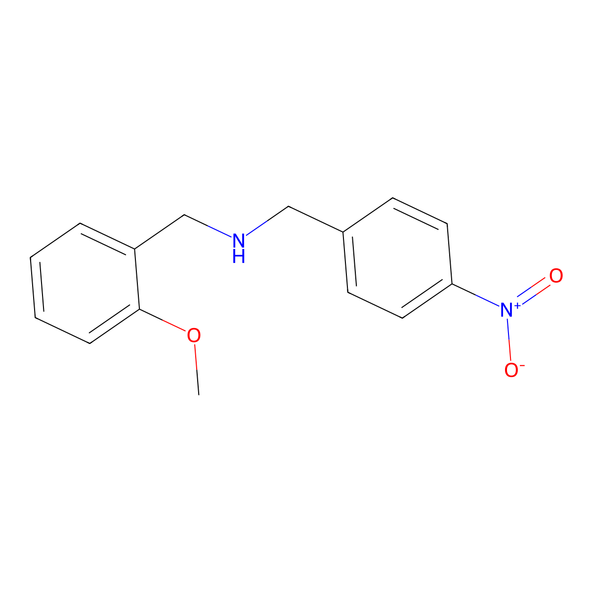 (2-Methoxybenzyl)(4-nitrobenzyl)amine molecular structure, CAS 353773-31-6