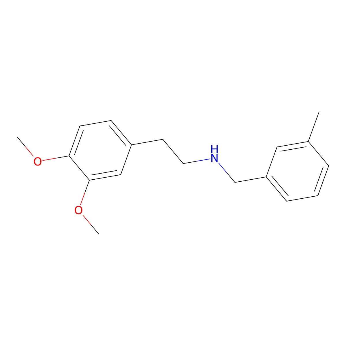 2-(3,4-dimethoxyphenyl)-N-(3-methylbenzyl)ethanamine molecular structure, CAS 353773-69-0
