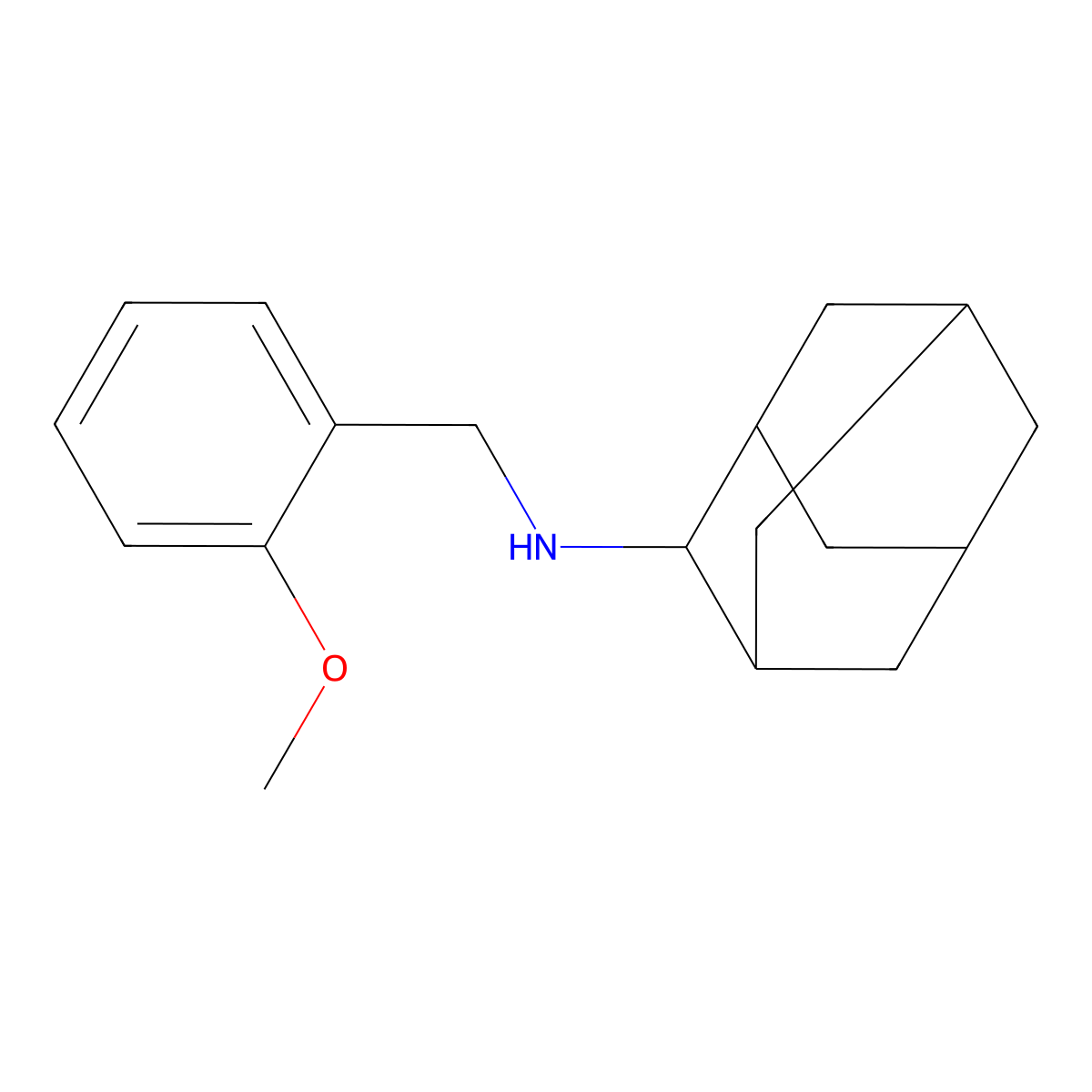 N-[(2-methoxyphenyl)methyl]adamantan-2-amine molecular structure, CAS 353773-74-7