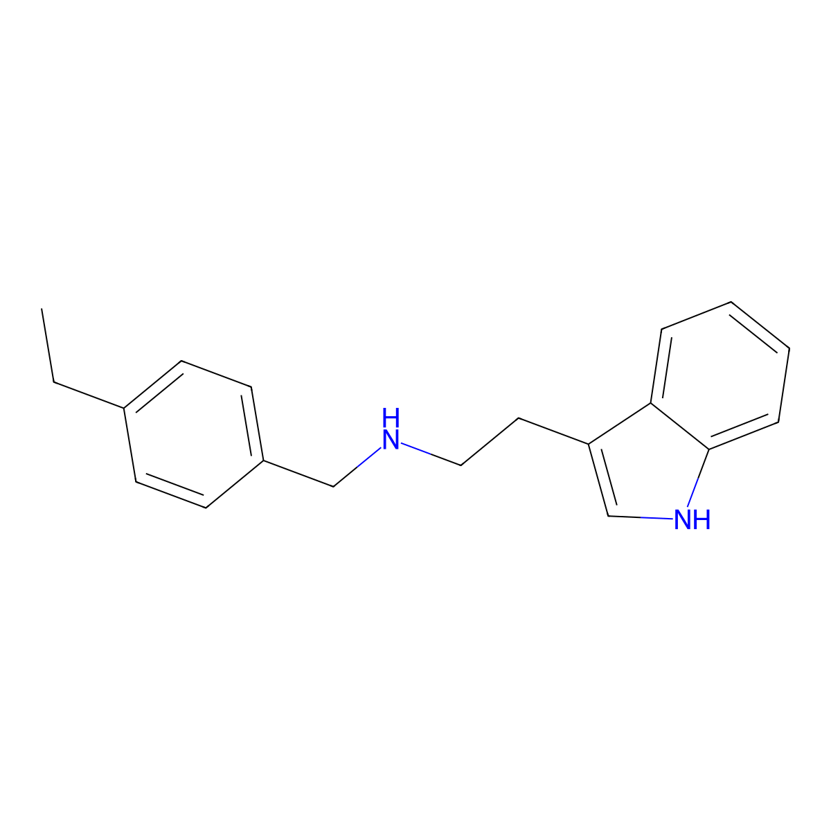 (4-Ethylbenzyl)[2-(1H-indol-3-YL)ethyl]amine molecular structure, CAS 353773-77-0