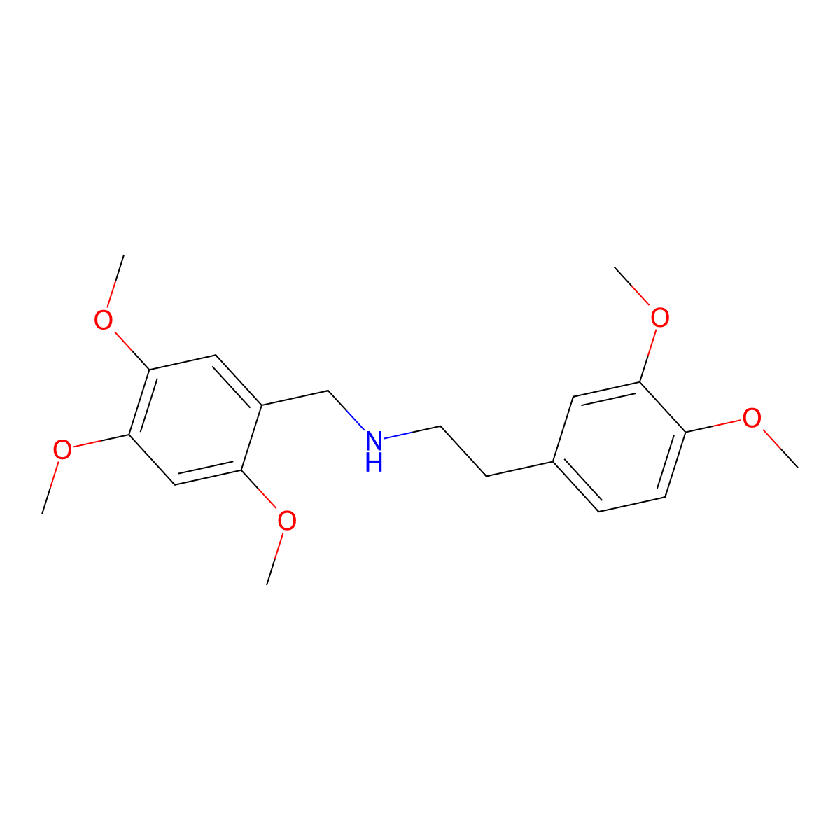 2-(3,4-dimethoxyphenyl)-N-(2,4,5-trimethoxybenzyl)ethanamine molecular structure, CAS 353773-78-1