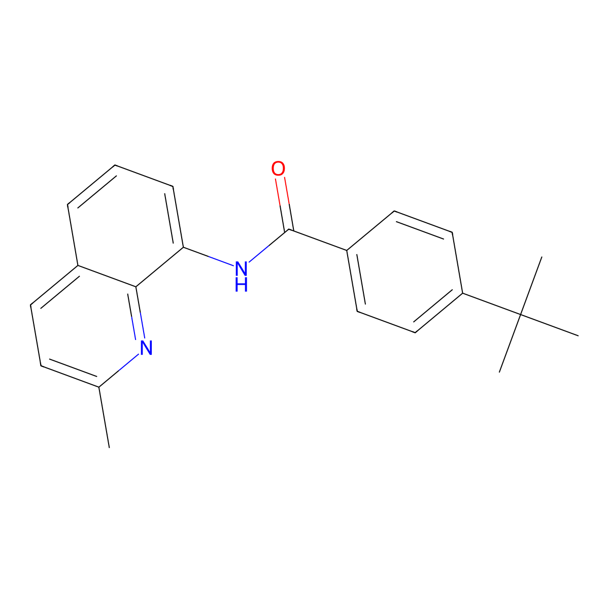 4-tert-butyl-N-(2-methylquinolin-8-yl)benzamide molecular structure, CAS 353774-43-3